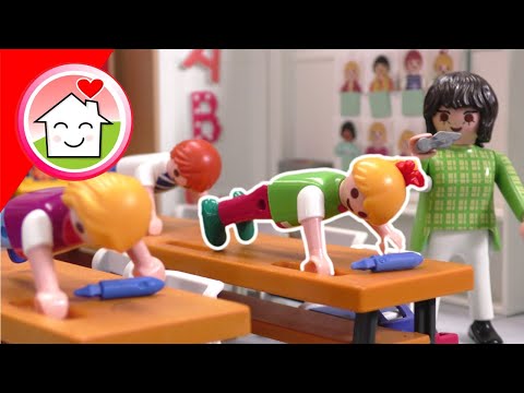 Playmobil Familie Hauser - Vertretungslehrer - Herr Pauli ist krank - Schulgeschichte mit Lena