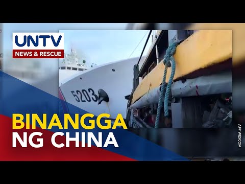 Barko ng Pilipinas sa resupply mission sa Ayungin Shoal, binangga ng Chinese Coast Guard