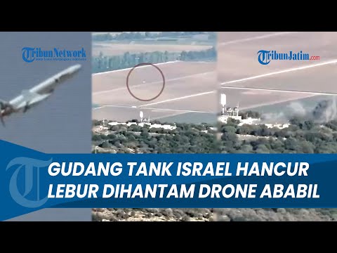 DETIK-DETIK Drone Ababil Hantam Gudang Tank Israel di Barak Yeftah Hingga Hancur Lebur