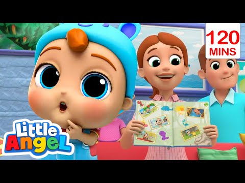 📸 Baby John's Family Photos KARAOKE! 📸| BEST OF LITTLE ANGEL! | Sing Along With Me! | Moonbug Kids