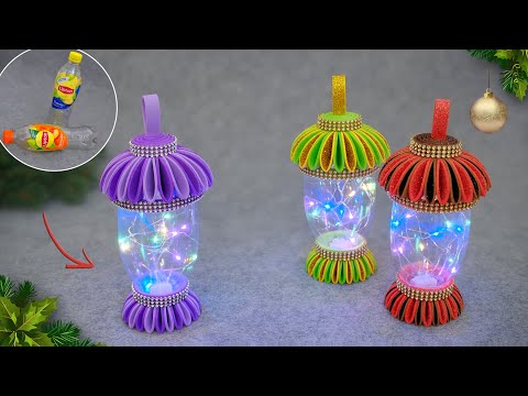 Fairytale lanterns made from plastic bottles❄️Great idea for New Year's mood🎄