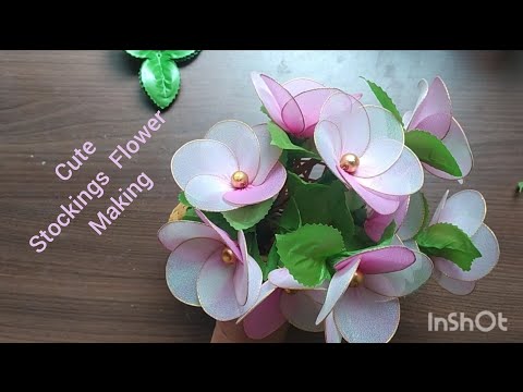 Stockings  Flower  Making  Tutorial  | Flower Making  | Artificial  Flower Making  | Craft work