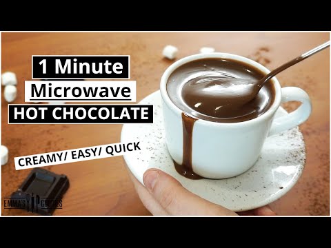 1 Minute Microwave HOT CHOCOLATE ! Creamy / Easy / Amazing