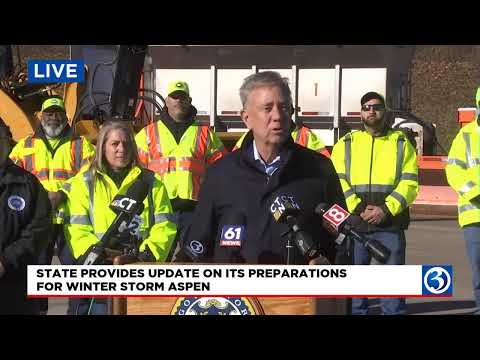 NEWS CONFERENCE: CT's preparations for Winter Storm Aspen