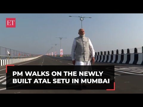 Mumbai Trans Harbour Link: PM Modi walks on the newly built India's longest sea bridge 'Atal Setu'