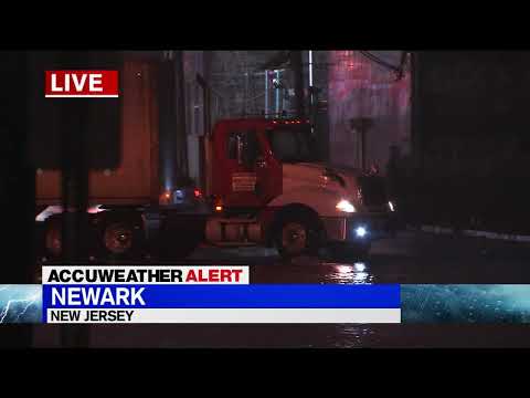 Drivers experience dangerous road conditions from flooding in Newark