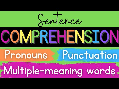 Sentence Comprehension: Pronouns, Punctuation, &amp;amp; Multiple-meaning Words