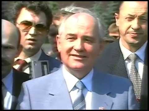 President Reagan Walking in Red Square with Mikhail Gorbachev, Moscow, May 31, 1988