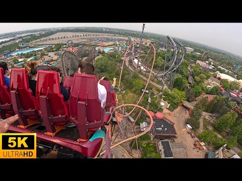 Raging Bull POV 5K Back Row WORLD&rsquo;S BEST DROP? Six Flags Great America Gurnee,IL