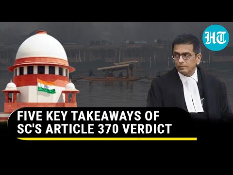 'J&amp;K Belongs To India': Five Things CJI Chandrachud Said On Article 370 Verdict | Watch