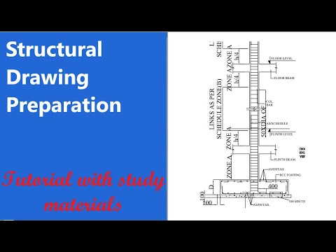 Structural Drawing Preparation Tutorial || Full Project || Practice with Study Material