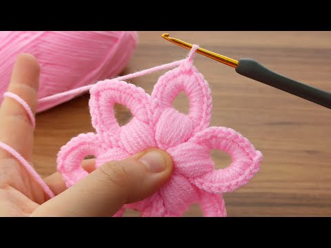 ⚡💯 Wonderfullll ⚡💯 you will love it! I made a very easy crochet flower for you 