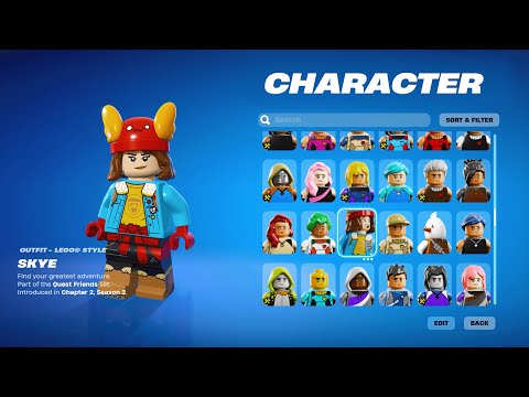 how to equip LEGO&reg; skins in fortnite..!