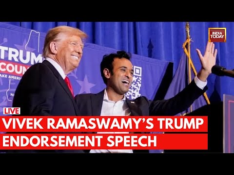 Vivek Ramaswamy Speech LIVE | Vivek Ramaswamy Endorses Donald Trump After Iowa Caucus | Trump News