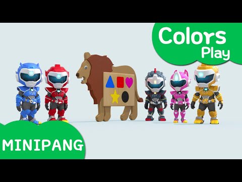 Learn colors with Miniforce | Jigsaw Puzzel | Lion | Animal | Color play | Mini-Pang TV 3D Play