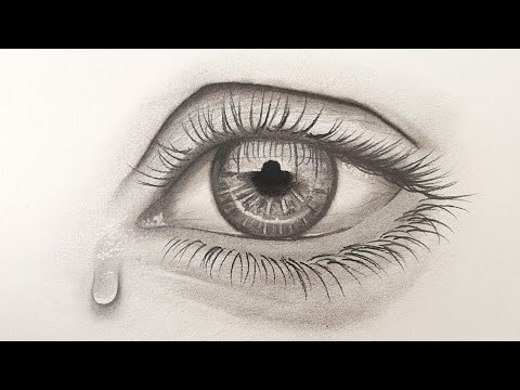 Realistic Drawing - How to draw eye / drawing tutorial time-lapse