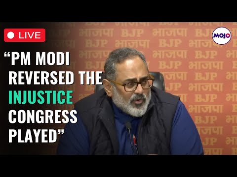 BJP LIVE I &quot;65 Years of Empty Slogans of Gareebi Hatao&quot; | Rajeev Chandrashekhar's Jibe At Congress