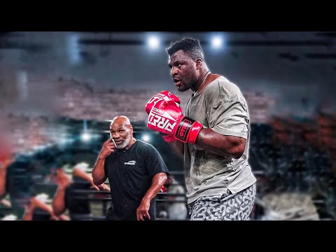 Francis Ngannou brutal 260lbs Boxing Training ft. Mike Tyson for Tyson Fury (2023) HD