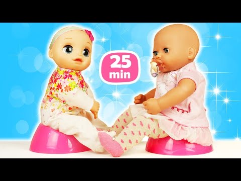 Baby Alive doll &amp; Baby Annabell doll videos for kids. Pretend play &amp; baby dolls' morning routine.