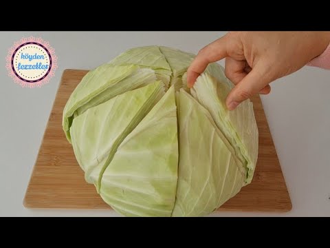 Cut the cabbage like this. The result is incredible. It's even tastier than meat.