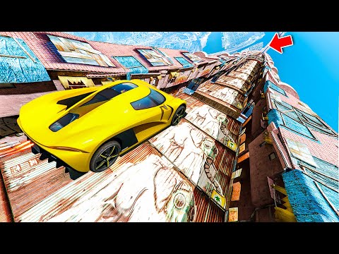 INSANELY HIGH MEGA RAMP ▸ GTA 5 | No Copyright Gameplay for TikTok &amp; YouTube | 4K 60fps