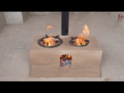 Smokeless Firewood Mud Stove | Primitive Skills and Technology | Mitti Ka Chulha Bnane Ka Tarika