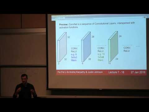 CS231n Winter 2016: Lecture 7: Convolutional Neural Networks