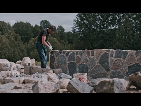 Making Zero Concrete Stone Foundation