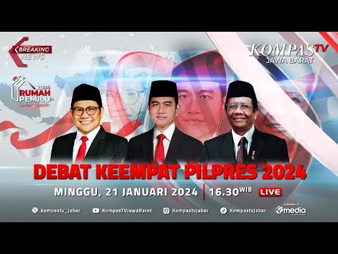 LIVE DEBAT KEEMPAT : Debat Calon Wapres Cak Imin, Gibran, Mahfud MD di Pilpres 2024