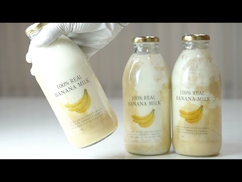 Korean Cafe :: How to Make Delicious Real Banana Milk / Recipe