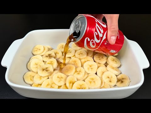 Whip up Coca Cola with a banana! Delicious no-bake dessert!