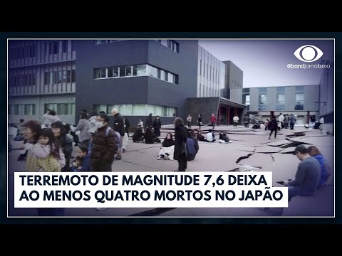 Terremoto de magnitude 7,6 deixa ao menos quatro mortos no Jap&atilde;o | Jornal da Band