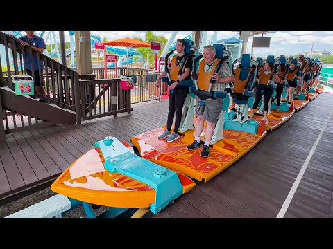 SURF COASTER - Pipeline Front Row POV - New SeaWorld Orlando 2023