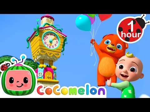 JJ and Boba Fly Up to the Hickory Dickory Dock! | CoComelon Animal Time Nursery Rhymes for Kids