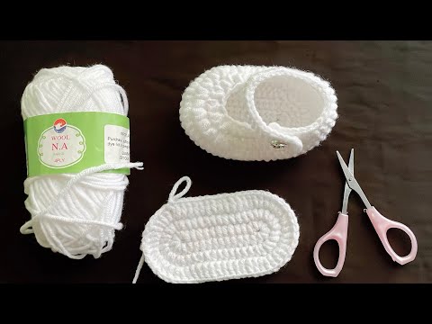 crochet baby shoes part-1 কুশিকাটার বাচ্চাদের জুতা।জুতার সোল বানানো শিখে নিন। 