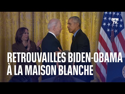 Les retrouvailles (presque troublantes) de Barack Obama et Joe Biden &agrave; la Maison Blanche