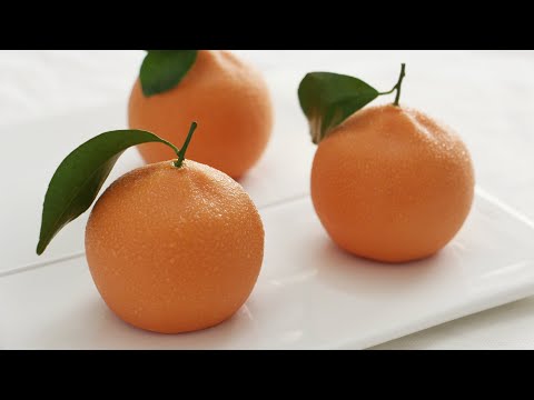 Caramel mousse clementine orange cake