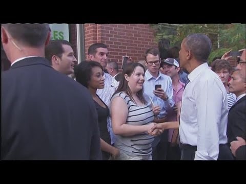 President Obama Takes a Surprise Stroll in Downtown Denver