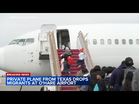 Private plane from Texas drops off over 100 migrants at Chicago O'Hare Airport