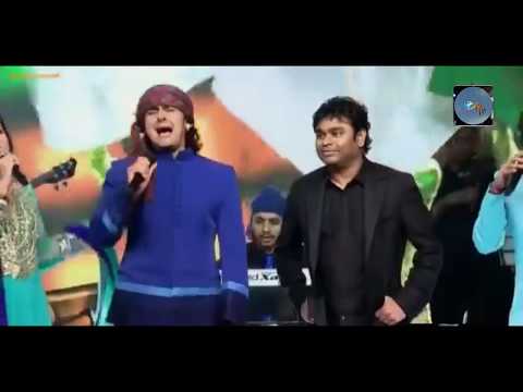 Sonu Nigam Singing &amp;quot;Jai Ho&amp;quot; First Time With A. R. Rahman must watch everyone