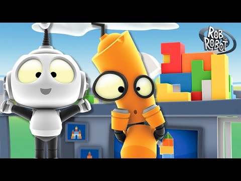 Who Can Build the BEST Tower at Building Block Planet! | Rob The Robot | Preschool Learning