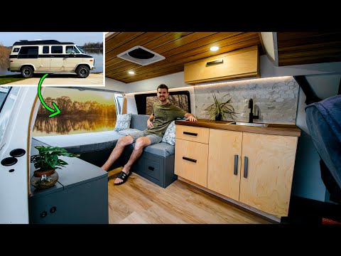 DIY &lsquo;90s VAN to MODERN TINY HOME... The Entire Build