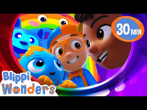 Blippi &amp; Meekah's Magic Colors Mix | Blippi Wonders | NEW Animated Series | Blippi Wonders