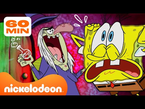 Губка Боб | 1 час САМЫХ СТРАШНЫХ моментов в &quot;Губка Боб&quot; | Nickelodeon Cyrillic