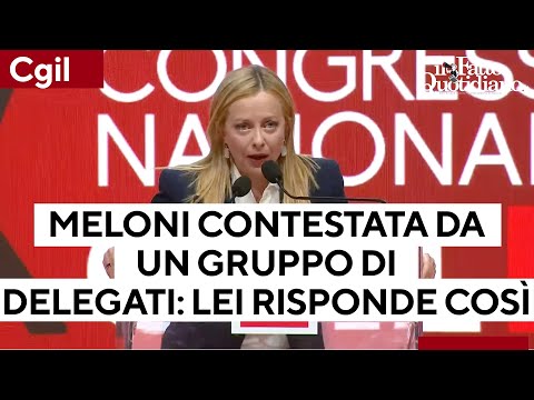 La platea Cgil canta &amp;quot;Bella ciao&amp;quot;, Giorgia Meloni risponde cos&amp;igrave;