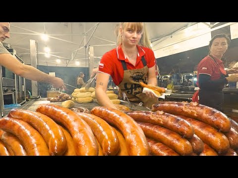 Huge Street Food. Melted Cheese, Orgy of Grilled Meat &amp; more. Food Event in Italy