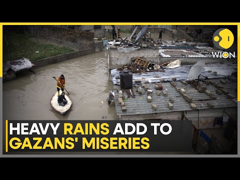 Israel-Hamas war: Displaced Gaza residents sheltering in tents face heavy rainfall | WION