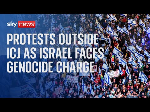 Protests take place outside of court as Israel faces charges of genocide