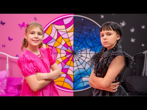 Lustige Herausforderung f&uuml;r Kinder 💕🖤 Rosa vs Schwarz | Vania Mania DE