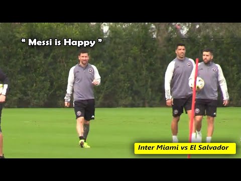 Lionel Messi, Suarez and Jordi Alba together in training before inter miami vs el salvador